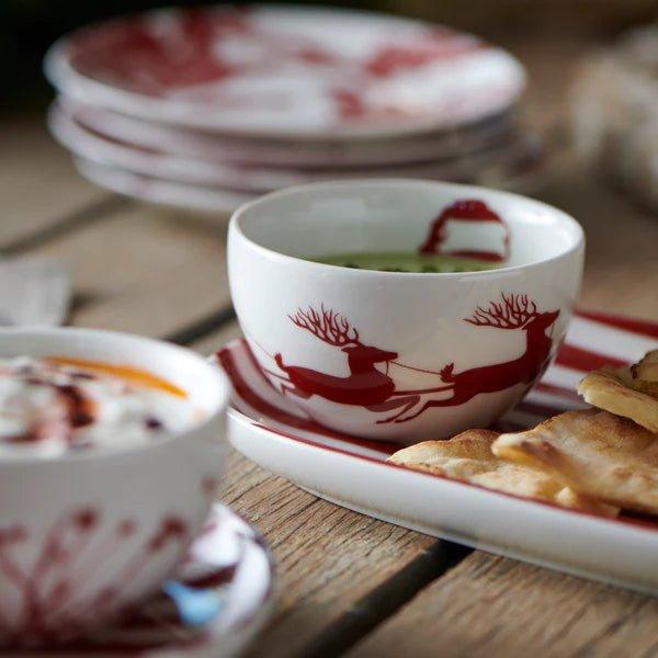 Festive Reindeer Snack Bowl - Christmas Party Serving Dish for Candy, Nuts & Treats | Holiday Home Decor & Entertaining Essentials