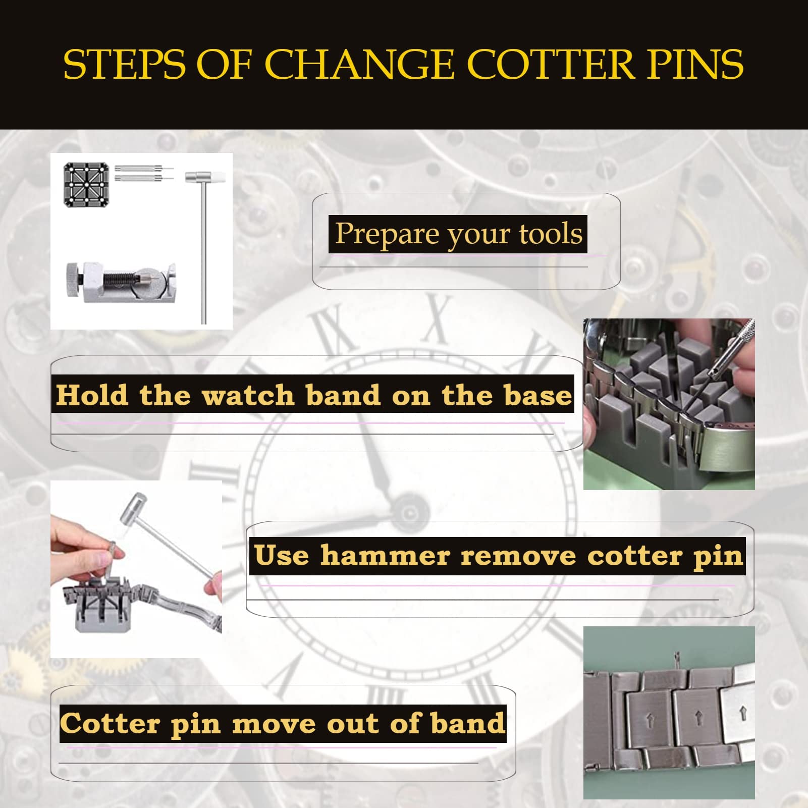 **Professional Watch Repair Kit - Watchband Tubes Pins, Strap Spring Bars & Link Pins with Separate Compartments | Essential Watch Repair Accessories for DIY & Professional Use**    *(Perfect for Watch Repair, Band Replacement, and Maintenance at Home or in Jewelry Shops)*
