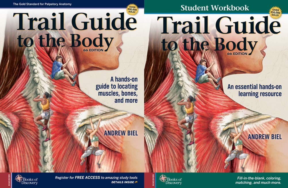 Trail Guide to the Body Textbook & Student Workbook Set - Complete Anatomy Learning Package for Massage Therapy Students & Healthcare Professionals | Perfect for Classroom Study & Clinical Reference