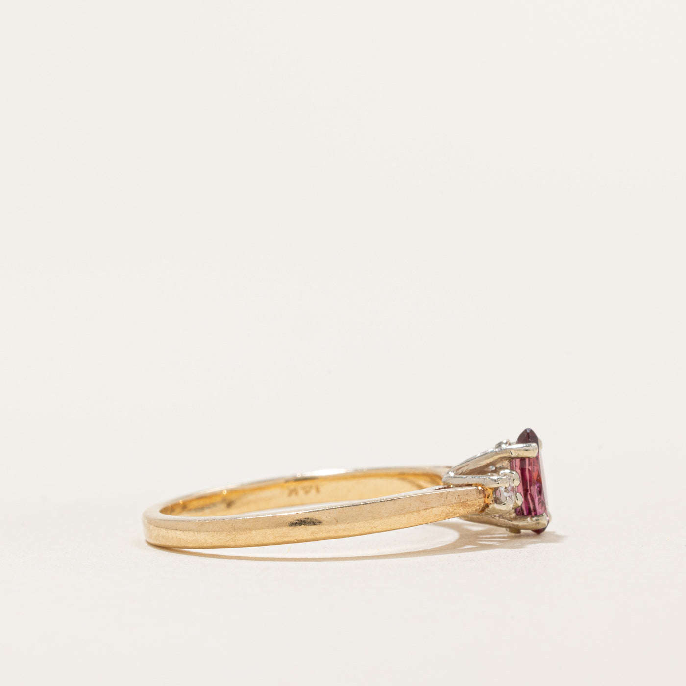 Exquisite Marquise Cut Ruby & Diamond Ring - 0.21ct Ruby & 0.05ctw Diamonds - Size 6 - Perfect for Engagement, Anniversary & Special Occasion Gifts