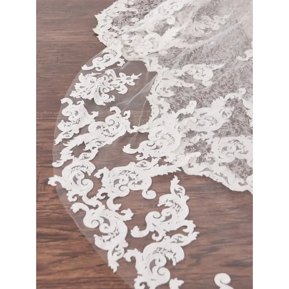 Maggie Sottero Tuscany Veil - Elegant Wedding Veil for Brides | Perfect for Church Ceremonies, Outdoor Weddings & Vintage-Themed Events