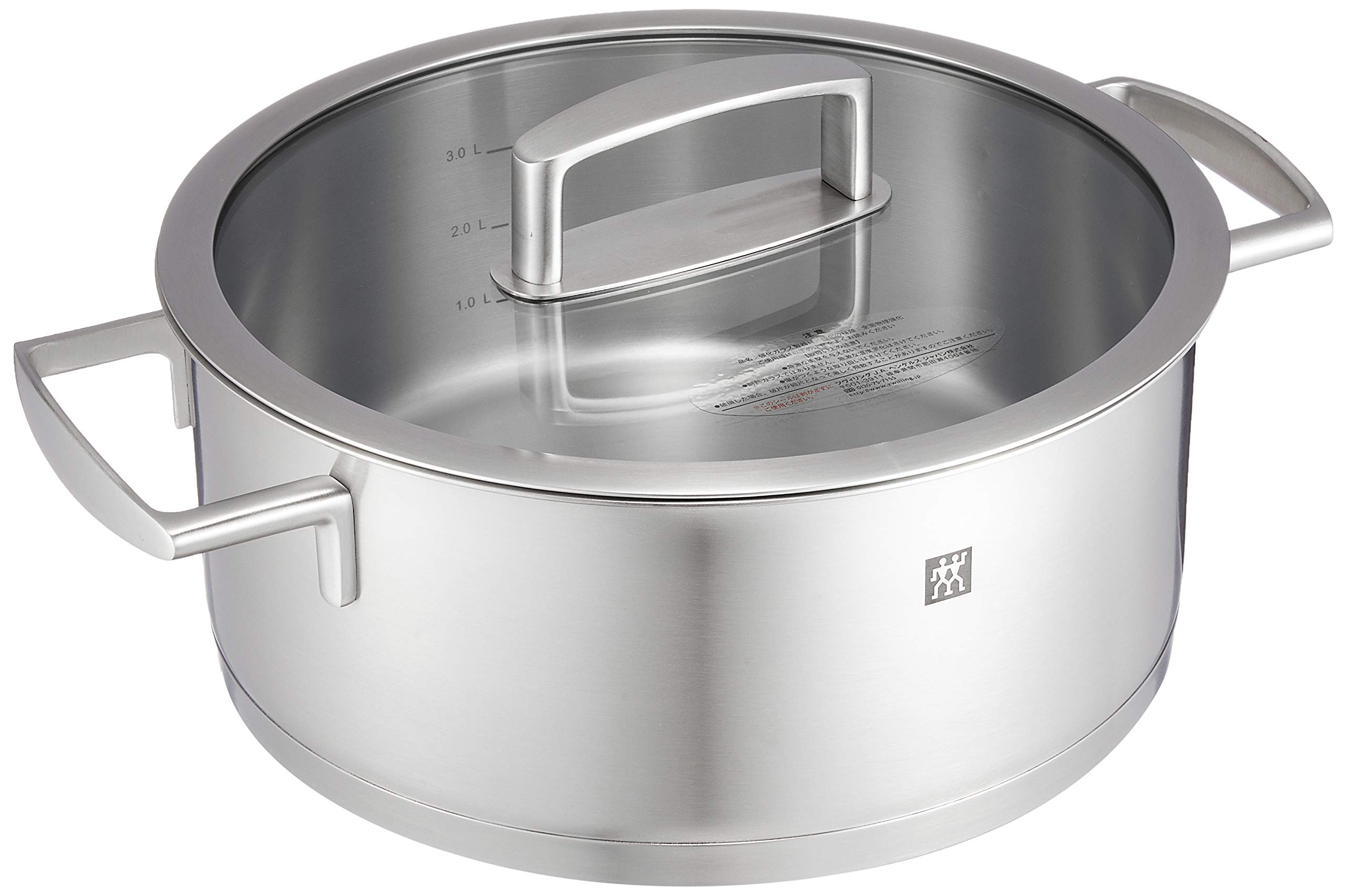 ZWILLING 66462-240 Vitality 4.5L Stainless Steel Stew Pot with 3-Layer Bottom - 9.4 Inch Induction Safe Cooking Pot for Soups, Stews & Pasta - Dishwasher Safe Polished Finish Two-Handed Design for Home & Restaurant Use