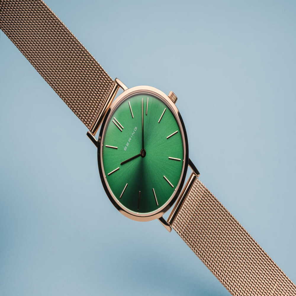Bering Classic Rose Gold Milanese Strap Women's Watch 14134-368 | Elegant Dress Watch for Women | Perfect for Office, Party & Special Occasions