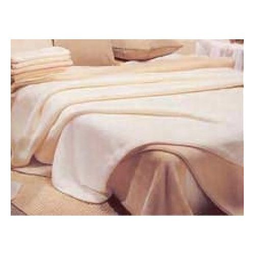 Premium Korean Queen Size Solid Beige & White Blanket - Soft Luxury Bedding for Winter Warmth, Home Decor, and Cozy Living Room Use