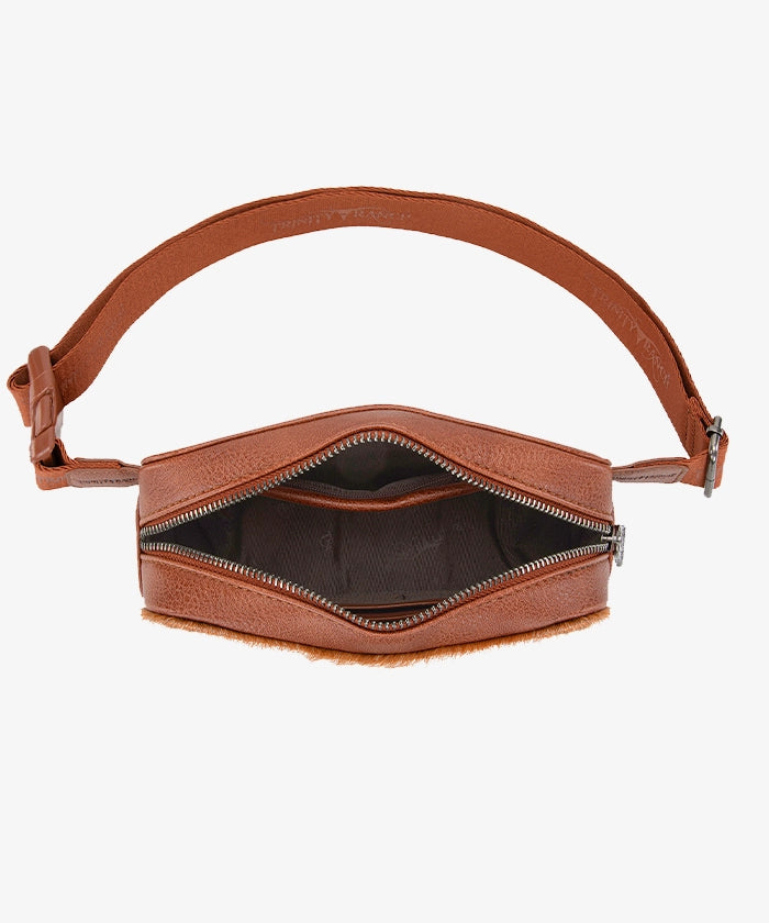 Trinity Ranch Genuine Hair-On Cowhide Fanny Pack - Stylish & Durable Waist Bag for Outdoor Adventures, Travel & Festivals
