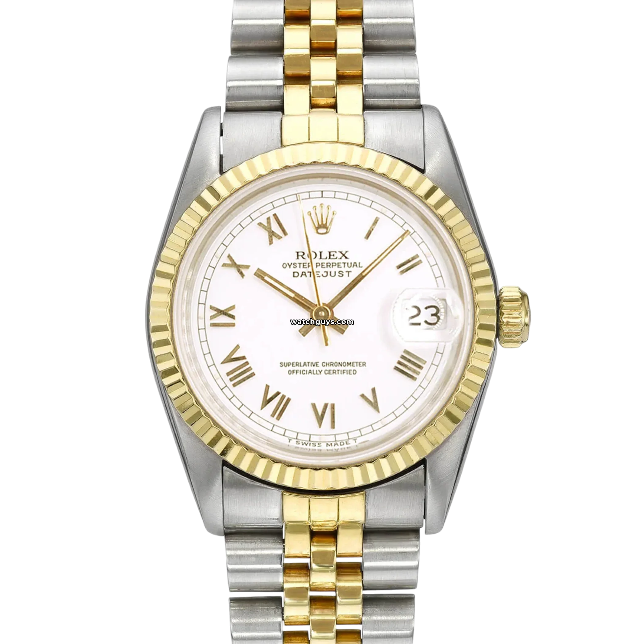 Rolex Datejust 68273 Women's Watch - 18K Gold & Stainless Steel, White Roman Dial, Jubilee Bracelet - Perfect for Business Meetings & Luxury Events