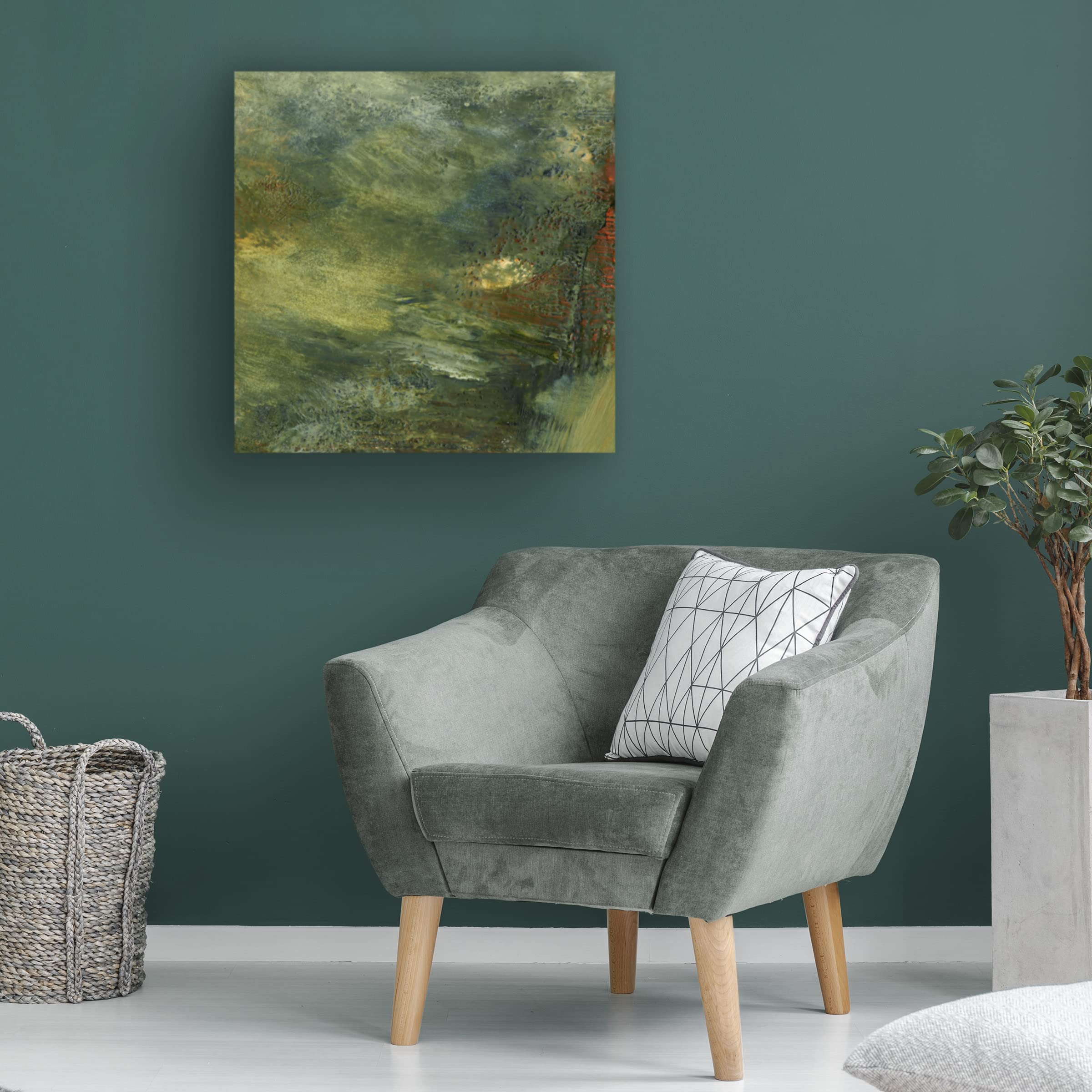 Sharon Gordon 'Encaustic Tile In Multi IV' Canvas Wall Art Print - Modern Abstract Painting for Living Room, Bedroom & Office Decor