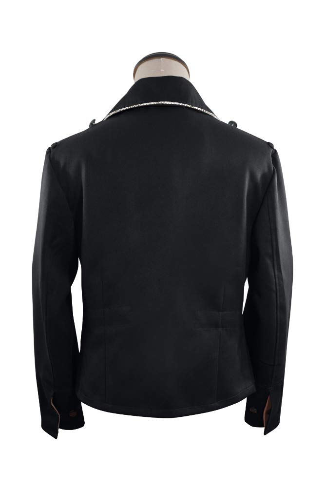 Original German WWII Panzer Officer Black Gabardine Wrap Jacket - Authentic Military Uniform for Reenactment, Cosplay & Collectors