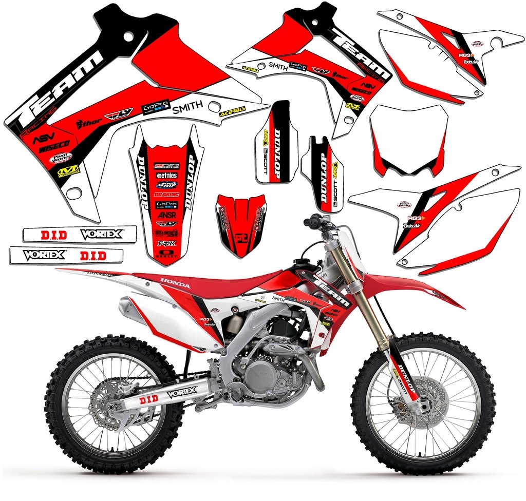 Honda 2002-2012 CR 125R/250R Polisport Restyled Complete Body Kit - EVOLV Red | Dirt Bike Upgrade for Off-Road Racing & Trail Riding