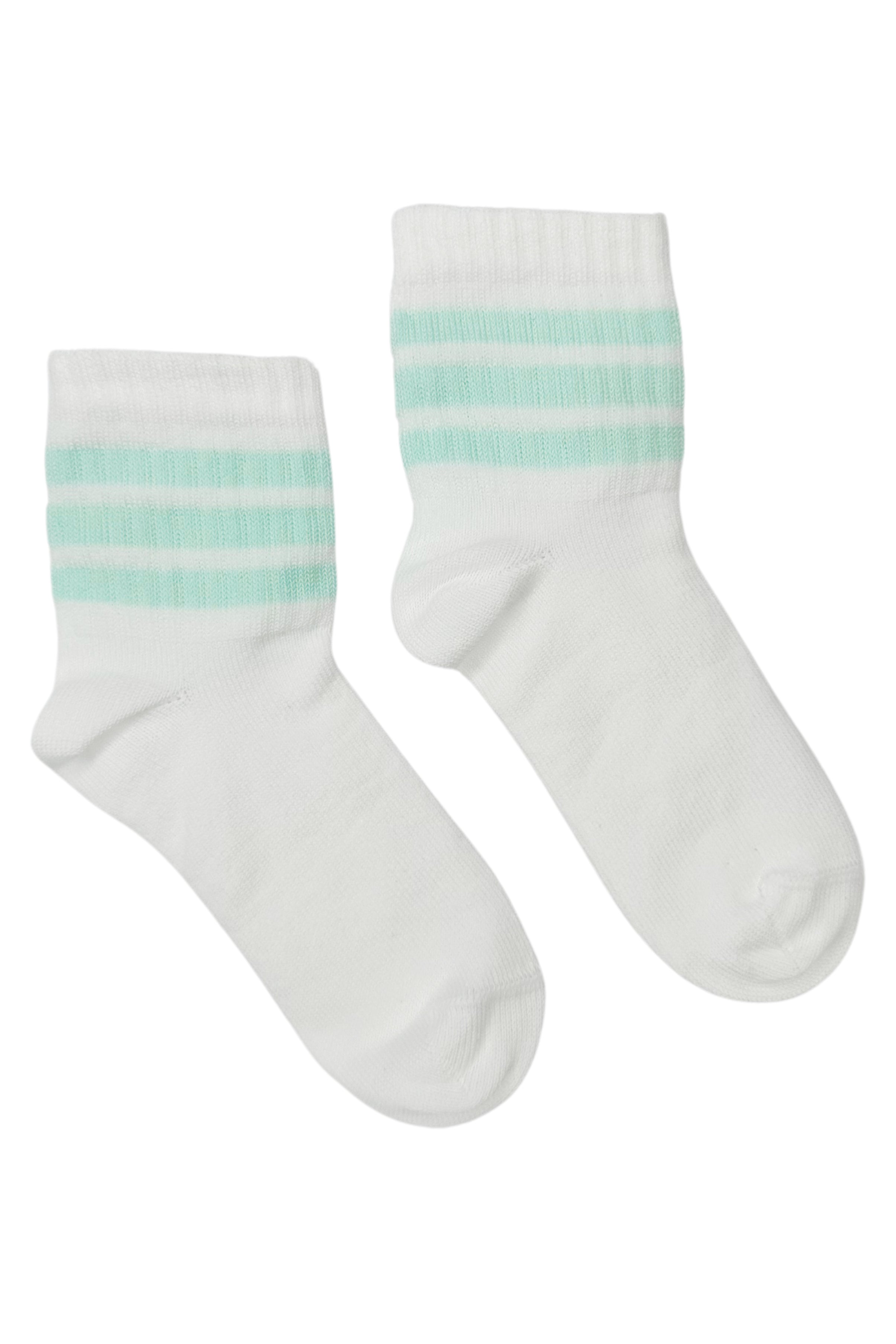 Breathable Mint Stripe Athletic Socks for Men & Women - Lightweight Running Socks with Arch Support - Perfect for Gym, Jogging & Daily Wear