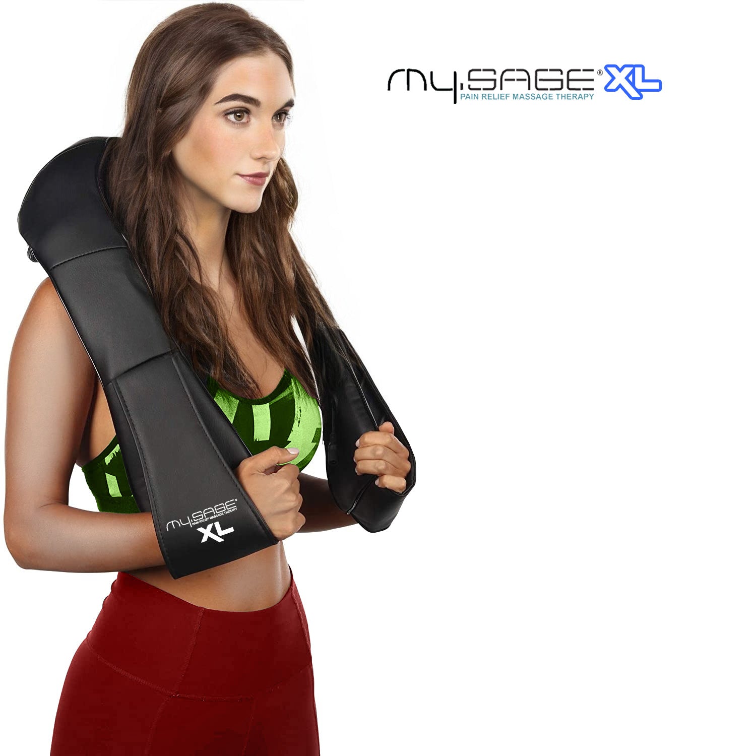 RELAXOR MySage Neck Massager with Heat - Portable Deep Tissue Massage for Pain Relief, Stress & Tension - Perfect for Home, Office & Travel Use