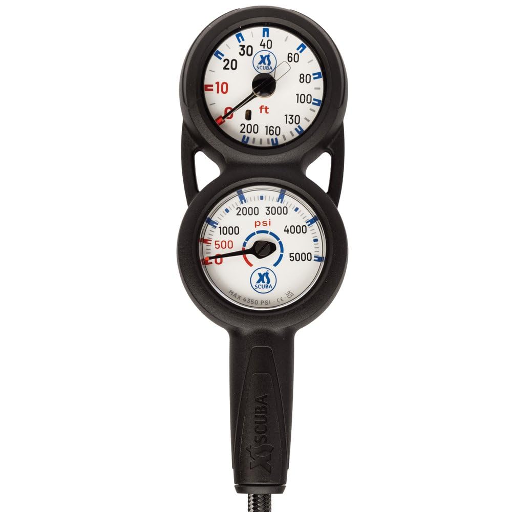 XS Scuba QuikVu Imperial Console - Digital Pressure & Depth Gauge for Scuba Diving - Perfect for Underwater Exploration & Dive Safety