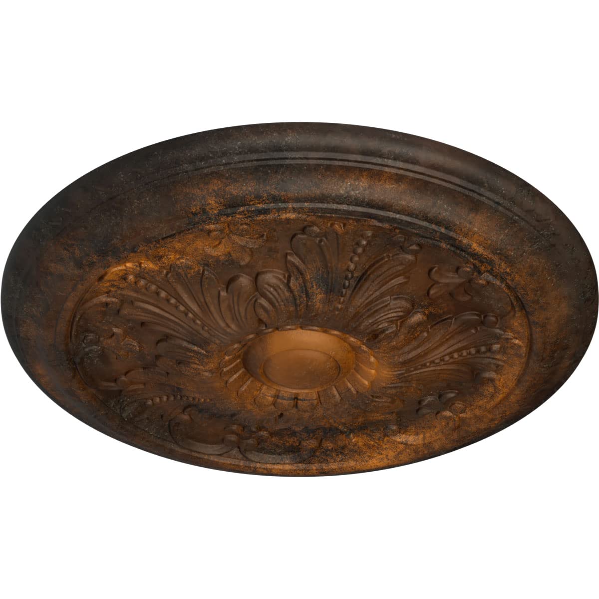 Ekena Millwork CM17VIRUS Hand-Painted Rust Vienna Ceiling Medallion - 16 7/8