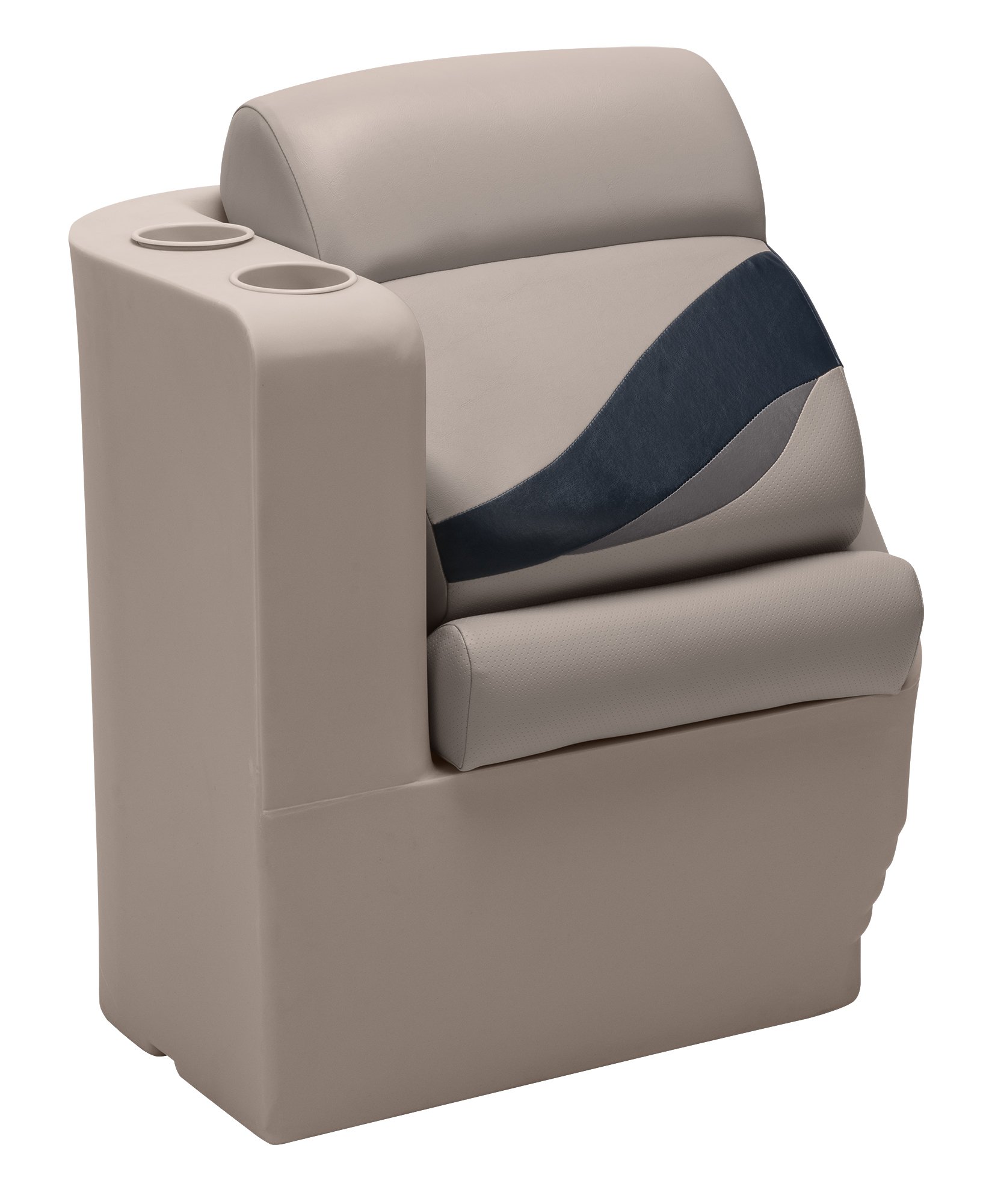 Wise Premier Series Pontoon Left Lean Back Recliner - Premium Boat Lounge Chair for Relaxing on Water | Perfect for Pontoon Boats, Lakeside Lounging & Marine Comfort