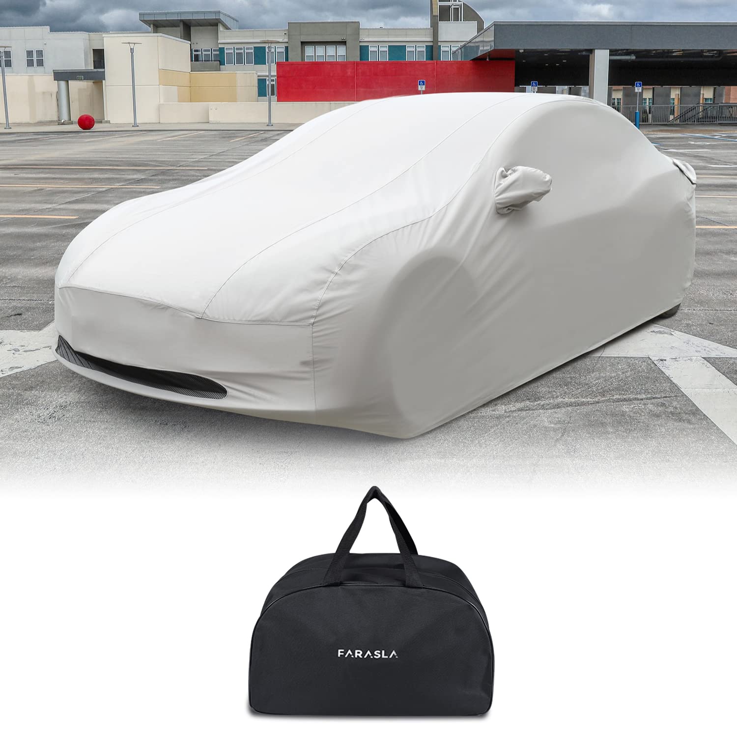 Premium Waterproof Outdoor Car Cover for Tesla Model 3 - All-Weather Protection with Convenient Storage Bag | Perfect for Parking, Travel & Long-Term Vehicle Storage