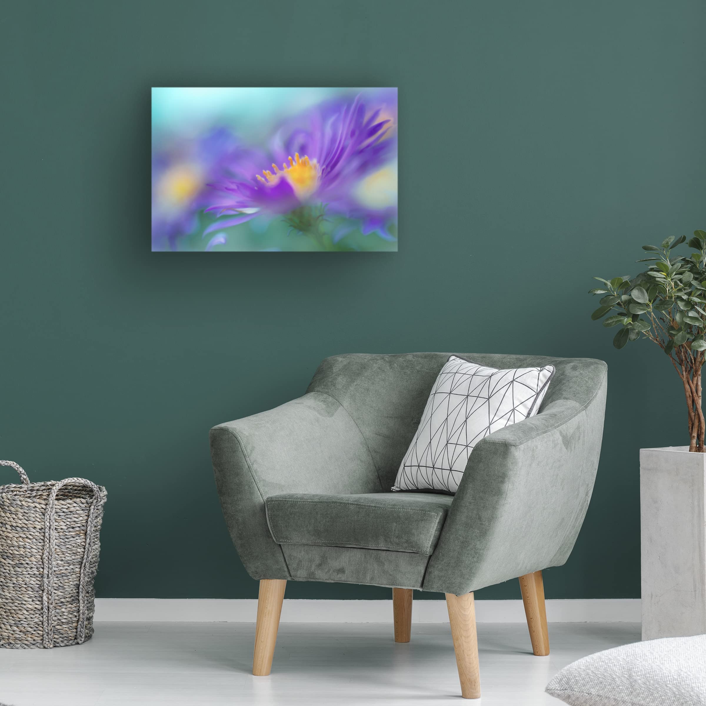 Trademark Fine Art 'Gold And Purple in the Mist IV' Canvas Wall Art by Gillian Hunt - Elegant Home Decor for Living Room, Bedroom & Office
