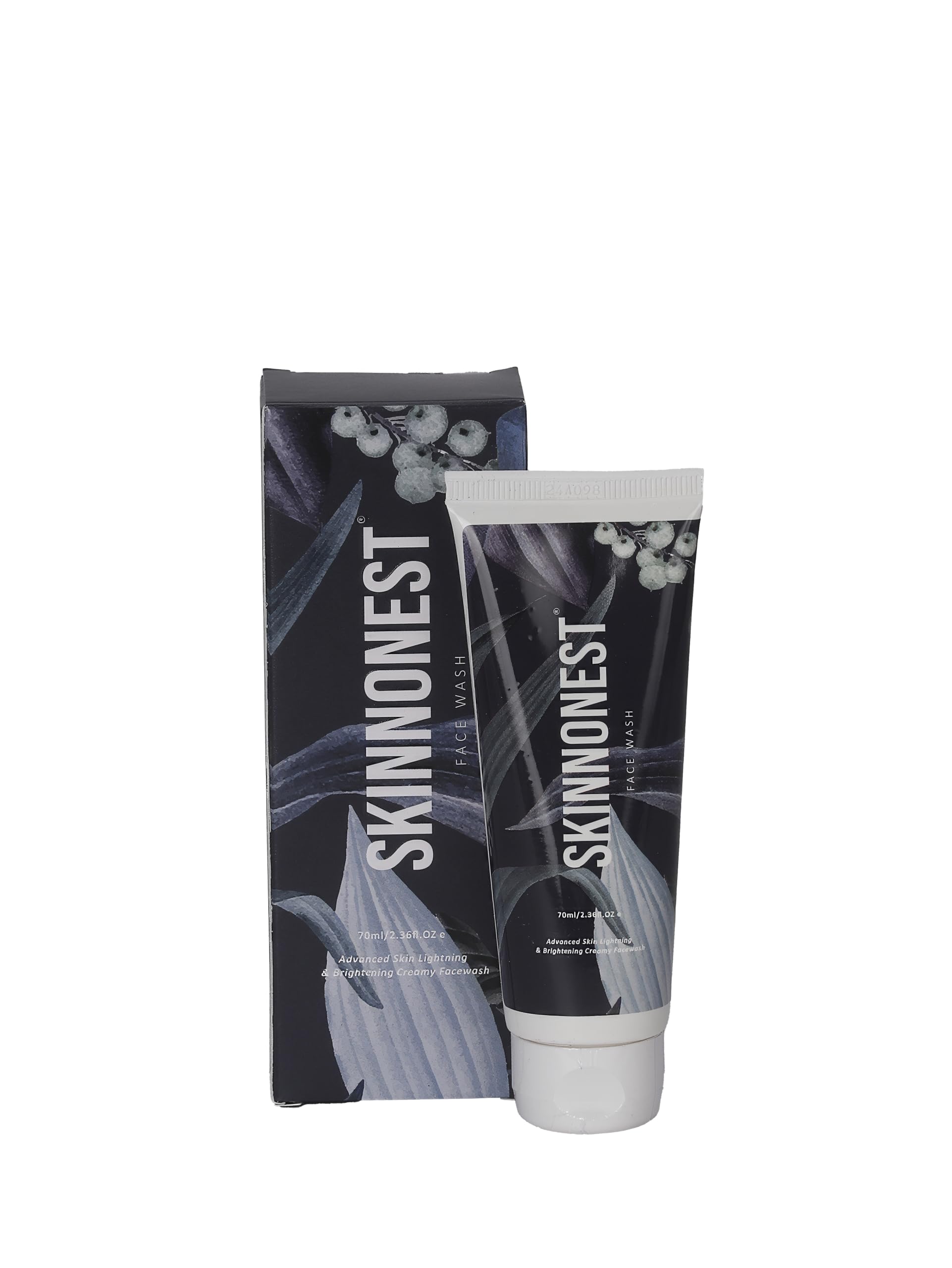 SKINNONEST Skin Lightening & Brightening Creamy Face Wash - 70ml | Gentle Daily Facial Cleanser for Sensitive Skin | Oil-Free, Soap-Free Foaming Formula | Soothes & Purifies Stressed Skin for Refreshed, Flawless Complexion | Perfect for Morning & Night Skincare Routine