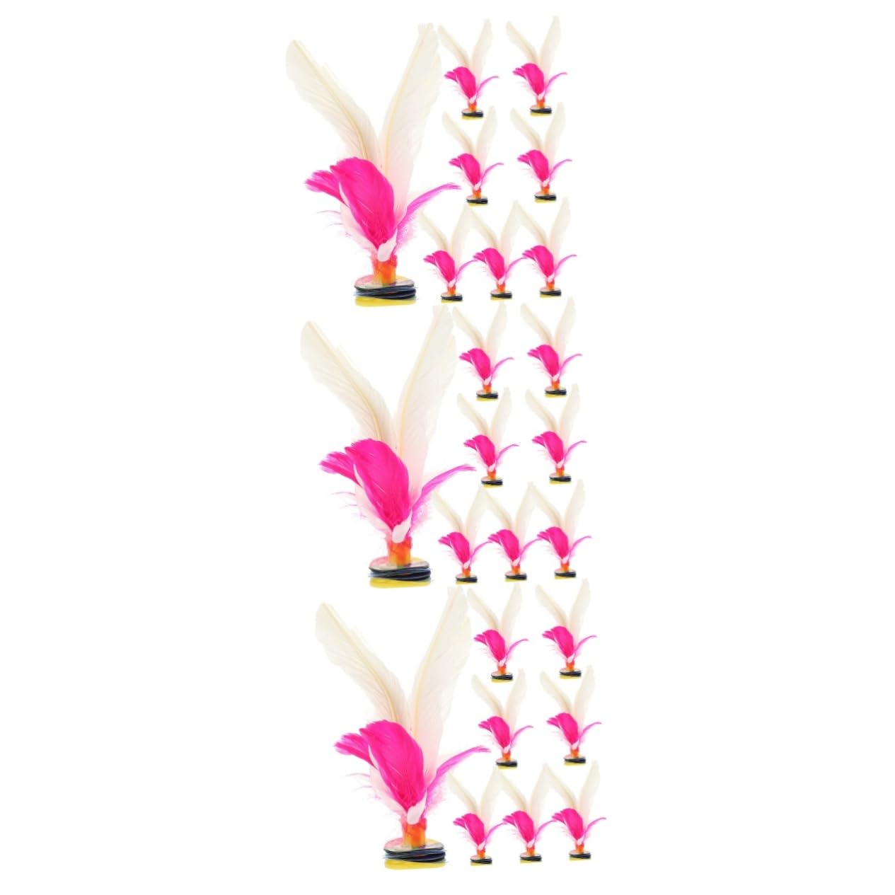 **24-Piece Feathered Shuttlecock Kick Set - Outdoor Sports Toys for Kids, Fun Foot Game for Playground & Backyard Activities**