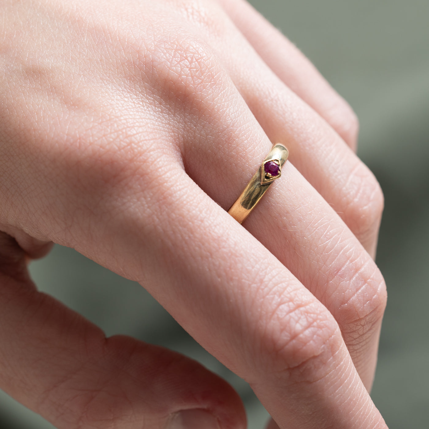 0.10ct Single Stone Synthetic Ruby Ring - Size 6.5 | Elegant & Affordable Engagement, Wedding, or Anniversary Gift for Women