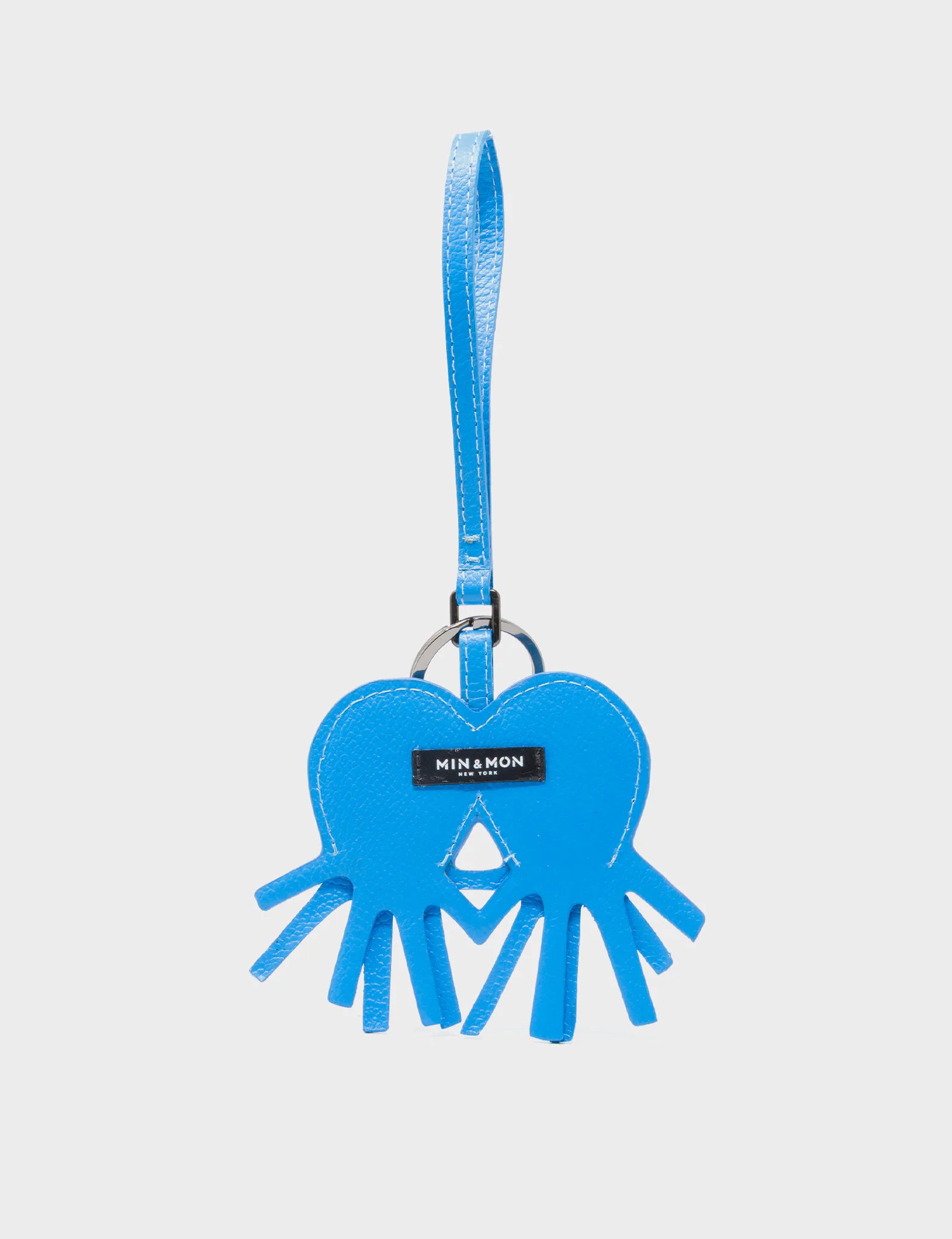 Octotwins Ibiza Blue Leather Bag Charm - Cute Keychain for Handbags, Backpacks & Luggage - Perfect Travel Accessory & Gift Idea