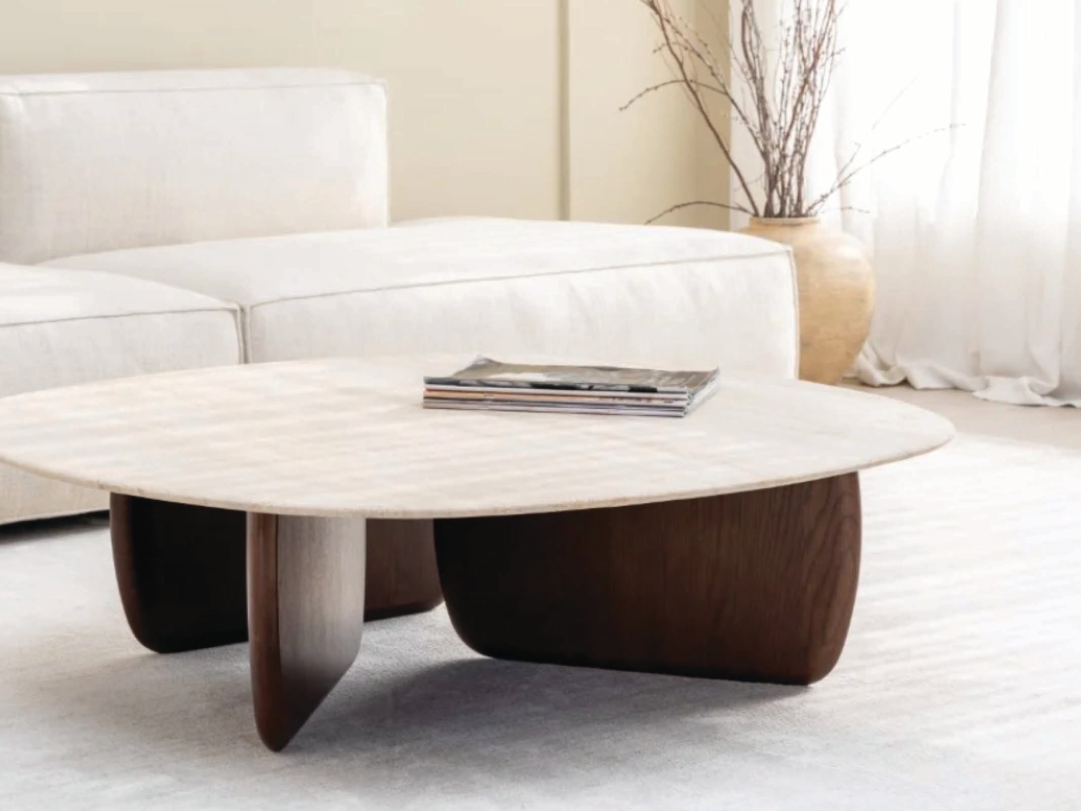 Modern Eden Coffee Table - Solid Wood Mid-Century Style Living Room Furniture for Home Decor | Perfect for Living Room, Lounge & Office Spaces