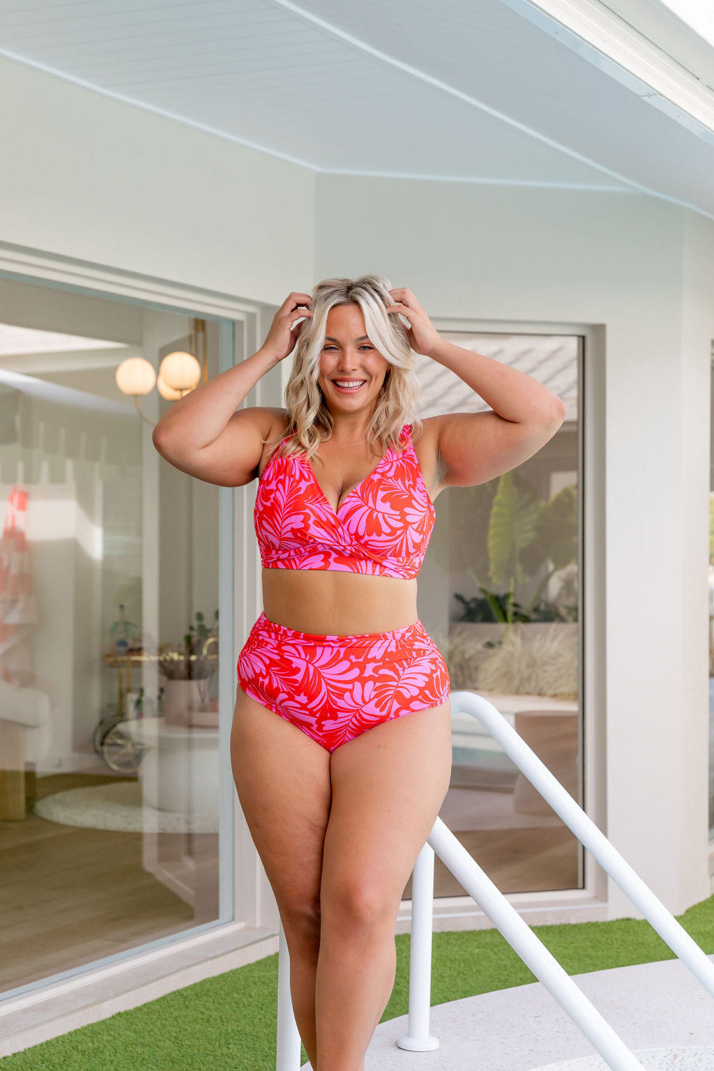 Burleigh Pink Jungle Bikini Top - Women's Swimwear for Beach, Pool & Summer Vacations