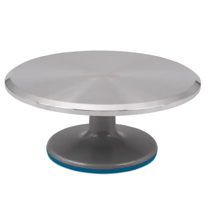 Ateco 12-Inch Aluminum Revolving Cake Stand - Durable & Smooth-Spinning for Baking, Decorating, and Displaying Cakes, Cupcakes, and Desserts