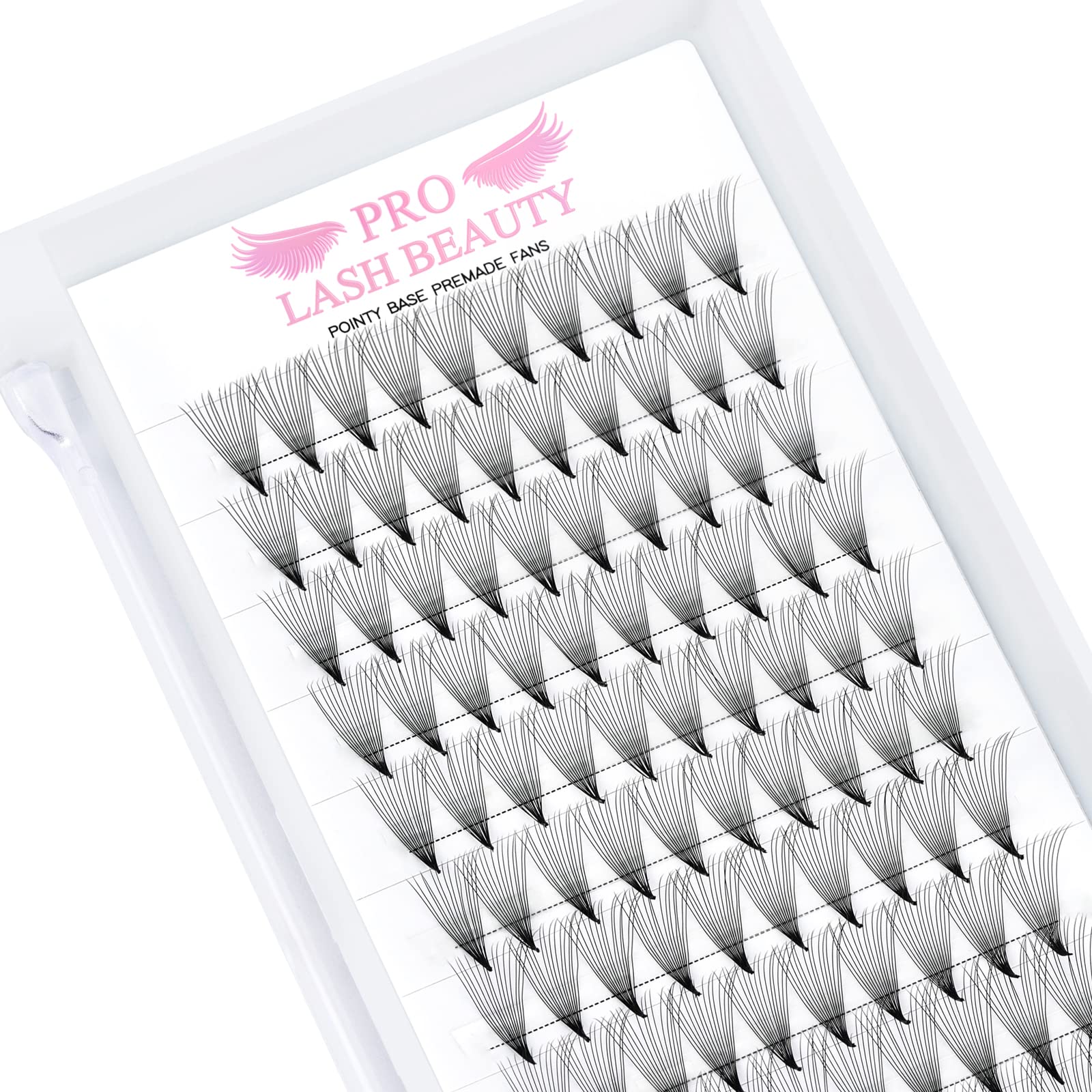 14D-D-0.05-13mm Premade Volume Eyelash Extensions - Pointed Base Fans with C/D Curl (0.07mm) for Natural & Glamorous Look - Perfect for Weddings, Parties & Special Occasions