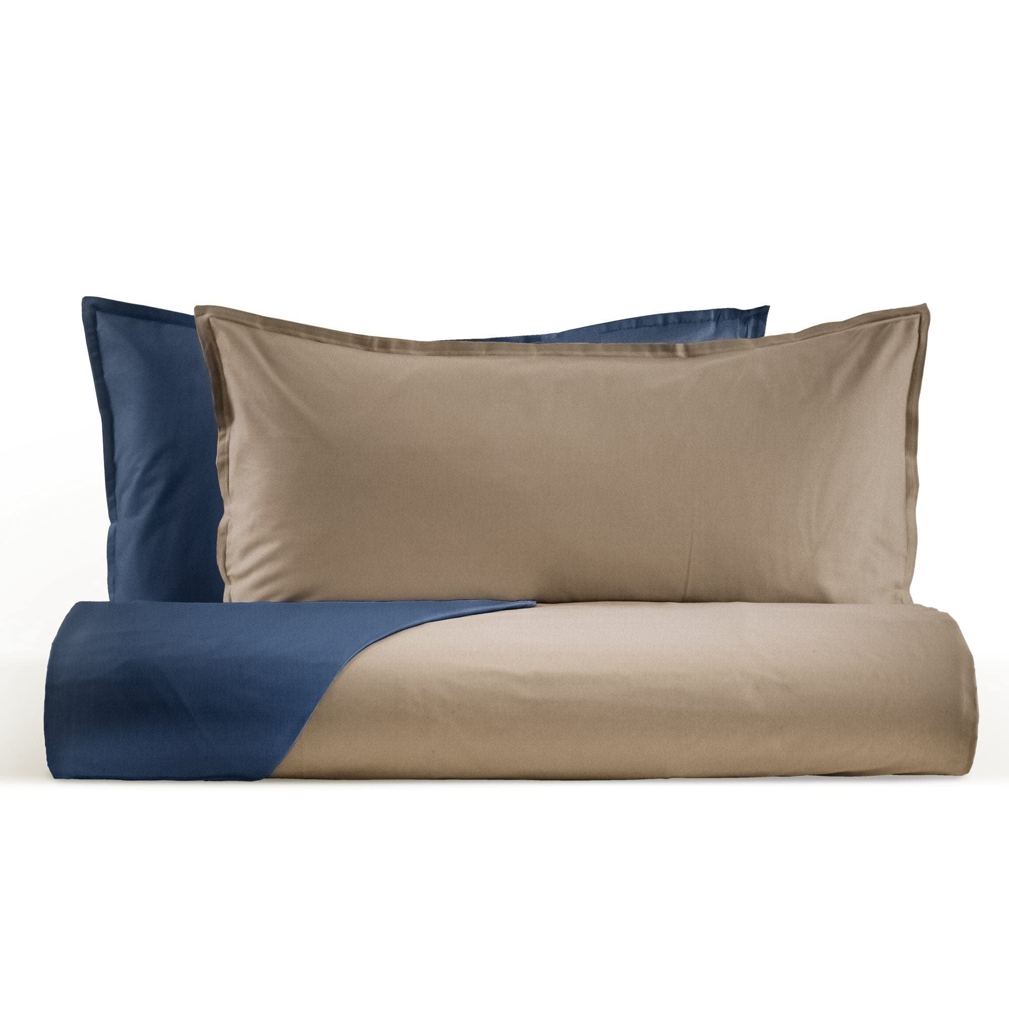 Premium 100% Cotton Satin Double-Sided Solid Color Duvet Cover Set - Soft Luxury Bedding for Master Bedroom, Guest Room & Hotel Use
