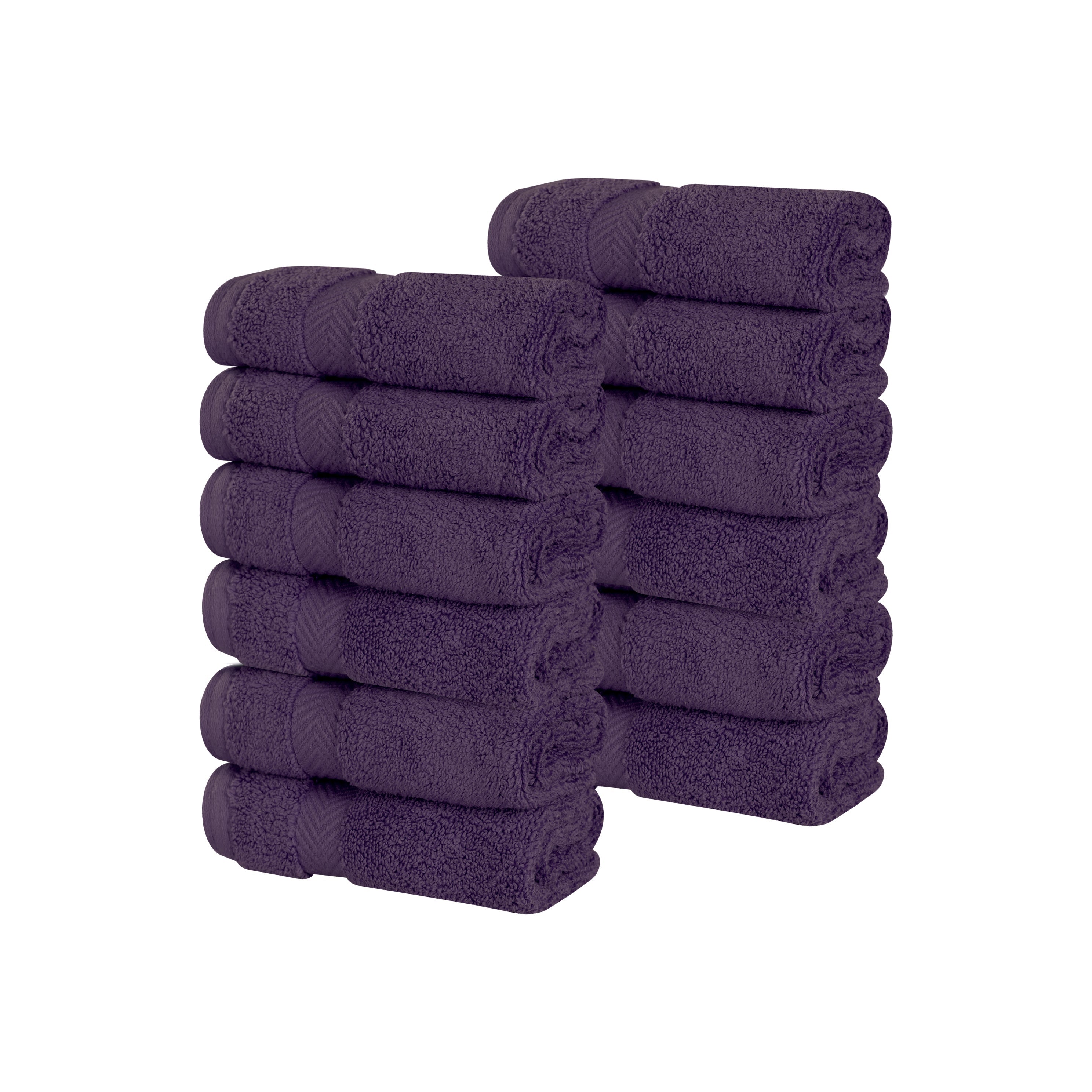 12 Pack Zero Twist Cotton Ultra Soft Face Towels & Washcloths | Premium Bath & Spa Essentials for Gentle Skincare, Makeup Removal & Baby Care