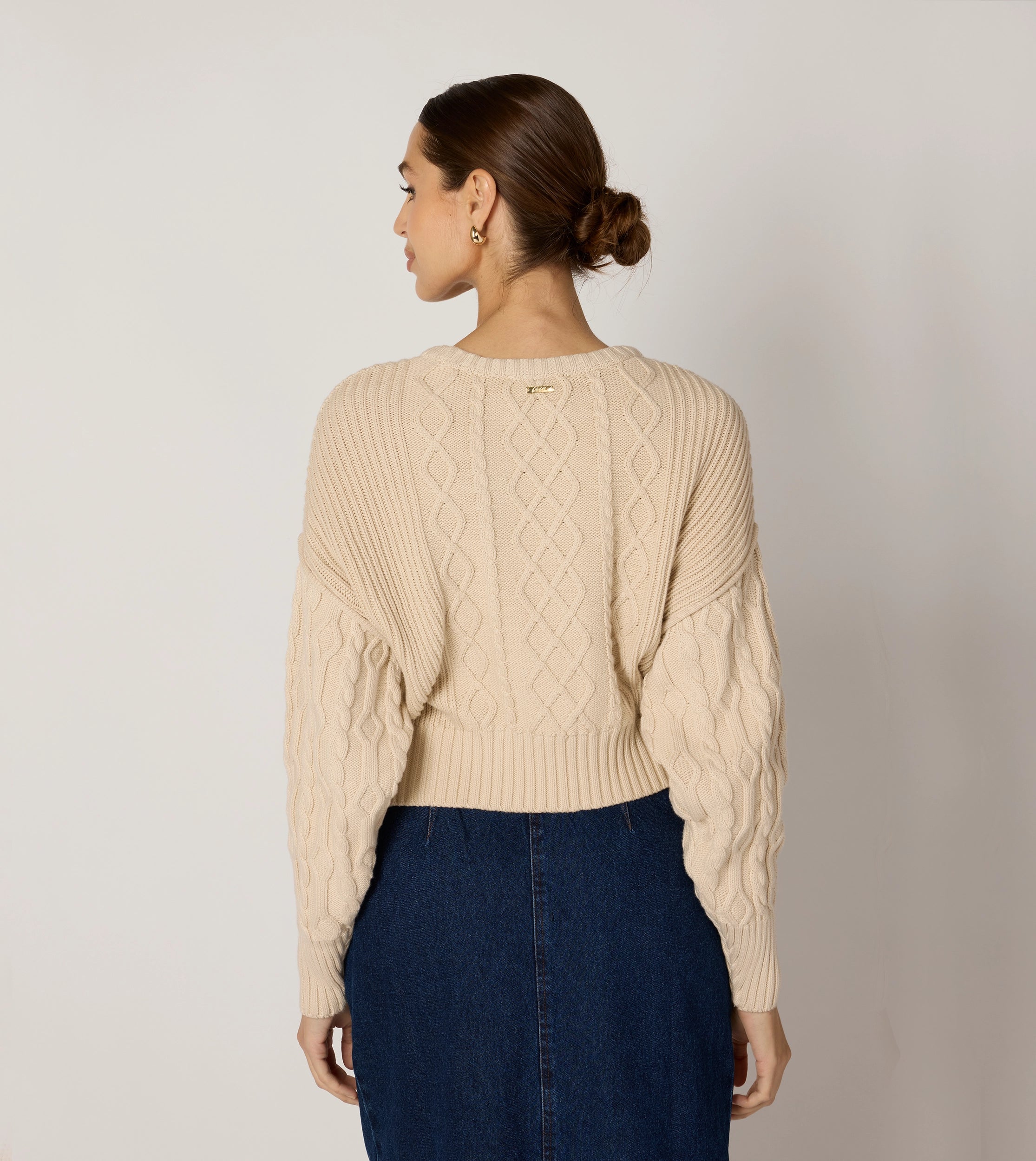 Dixie Sweater Women's Casual Knit Pullover - Soft & Comfortable Sand Color Top for Fall & Winter | Perfect for Office, Date Night and Weekend Outfits