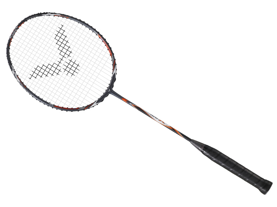 Victor Auraspeed 100X H Unstrung Badminton Racket - Lightweight Carbon Fiber Shuttlecock Racket for Professional & Intermediate Players [Gray] - Perfect for Tournaments & Training Sessions
