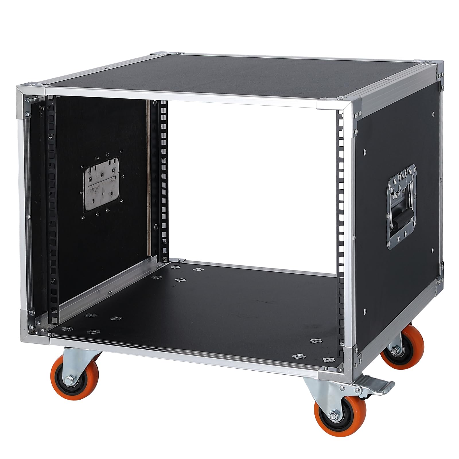 8U AV Gear Rack - 19 Inch Home Audio Video & IT Server Equipment Storage Cabinet with Wheels - Perfect for Studio, Stage, Data Center & Home Theater Organization