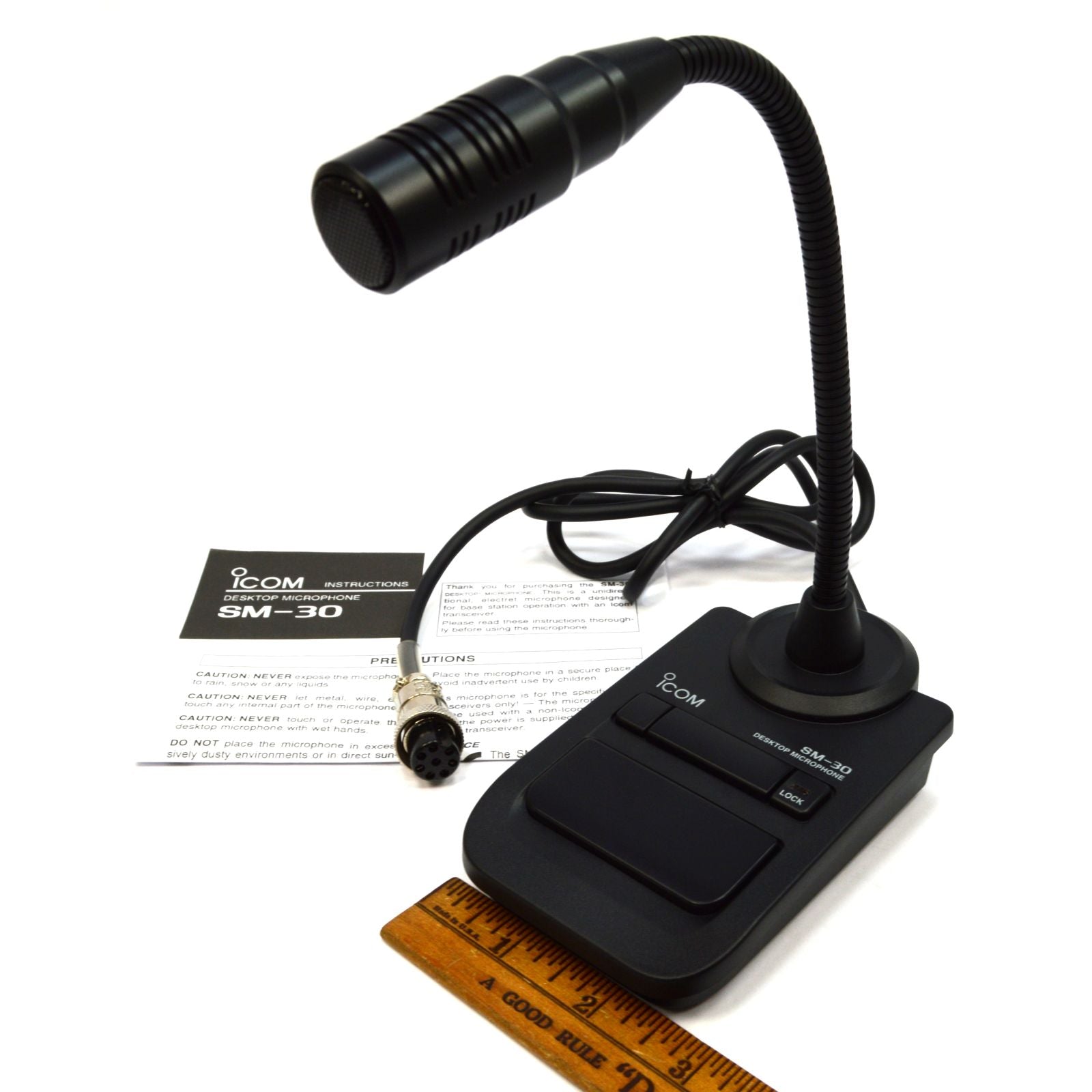 Brand New iCOM SM-30 Desktop Microphone for Ham Radio - Complete in Opened Box | Perfect for Home Studios, Podcasting & Amateur Radio Communication