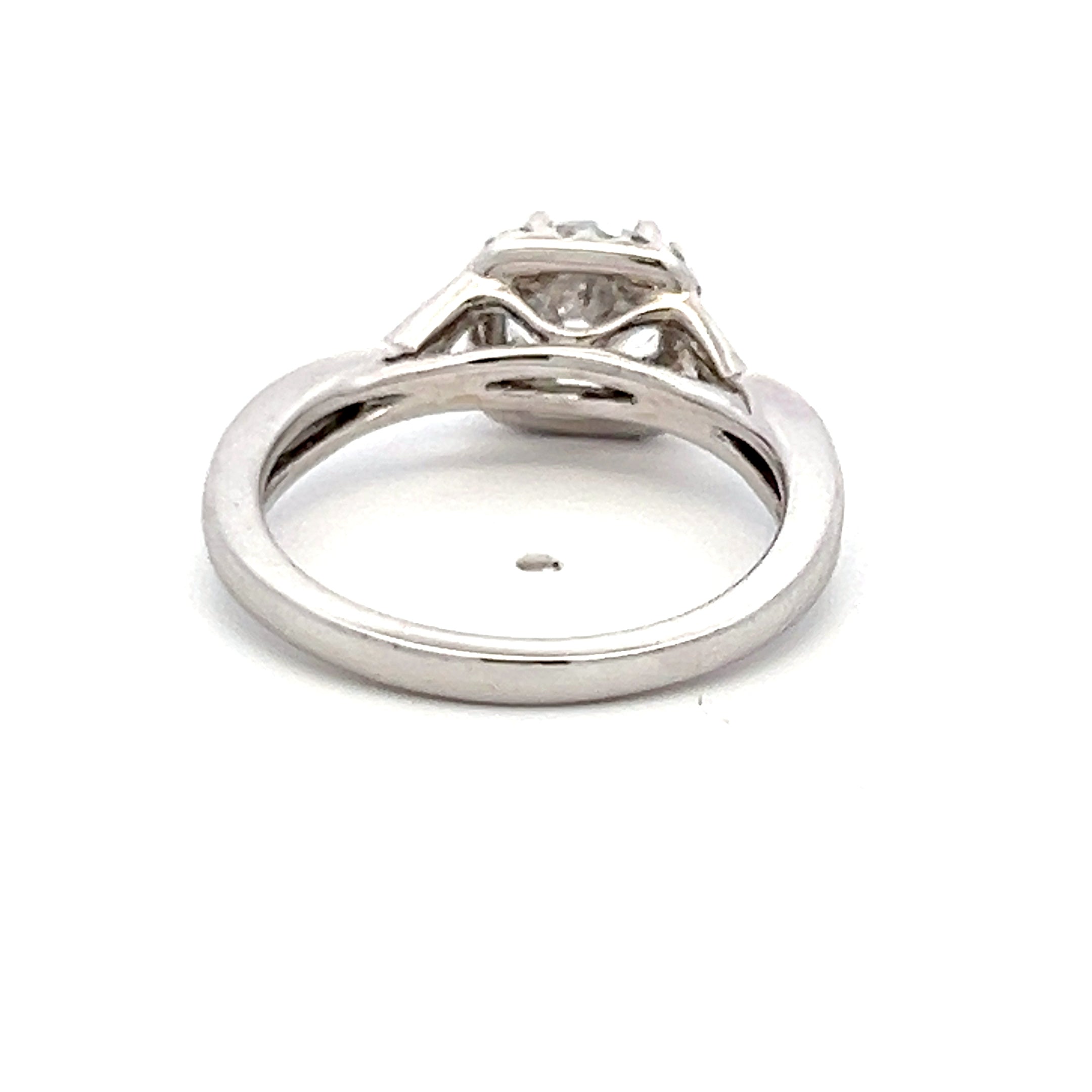 0.12 Carat Round Brilliant Diamond & 1 Carat CZ 14K White Gold Semi Mount Engagement Ring - Perfect for Wedding, Proposal, Anniversary & Special Occasions