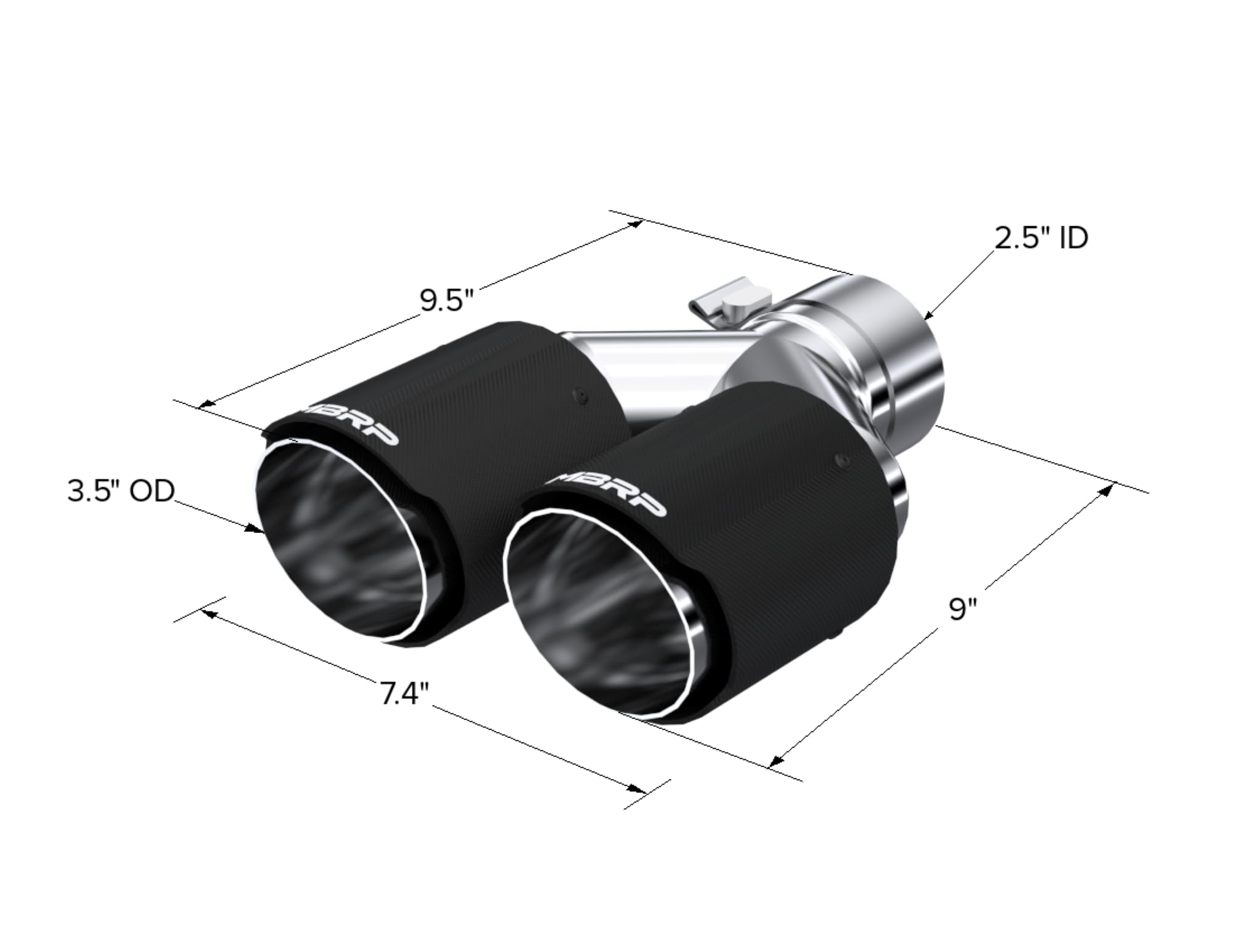 MBRP T5170CF Carbon Fiber Exhaust Tip - High Performance Exhaust System for Trucks & SUVs - Enhances Engine Sound & Vehicle Appearance - Perfect for Off-Roading & Car Enthusiasts