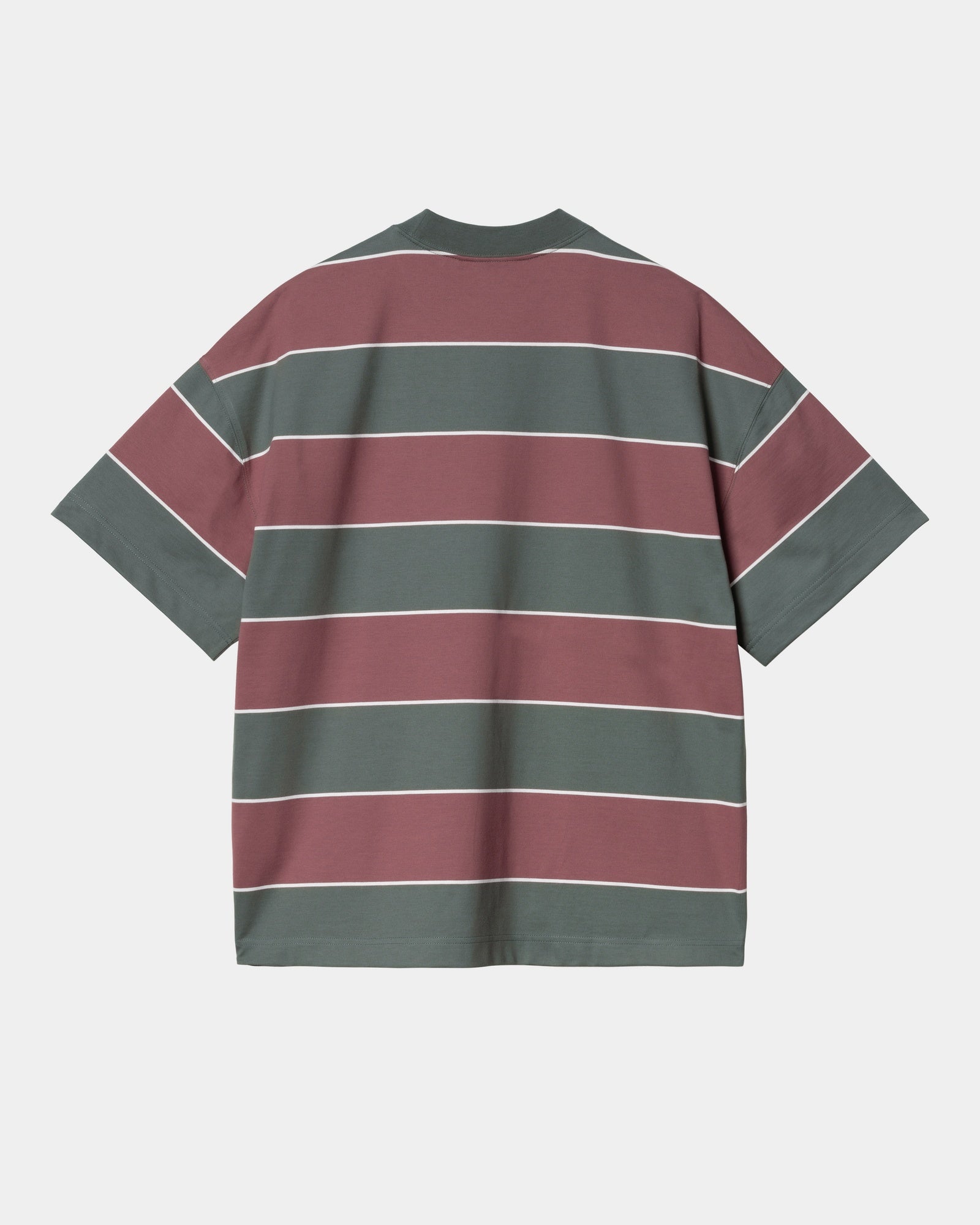 Quinby Striped T-Shirt for Men | Silver Pine Green Casual Tee - Perfect for Everyday Wear, Outings & Relaxation