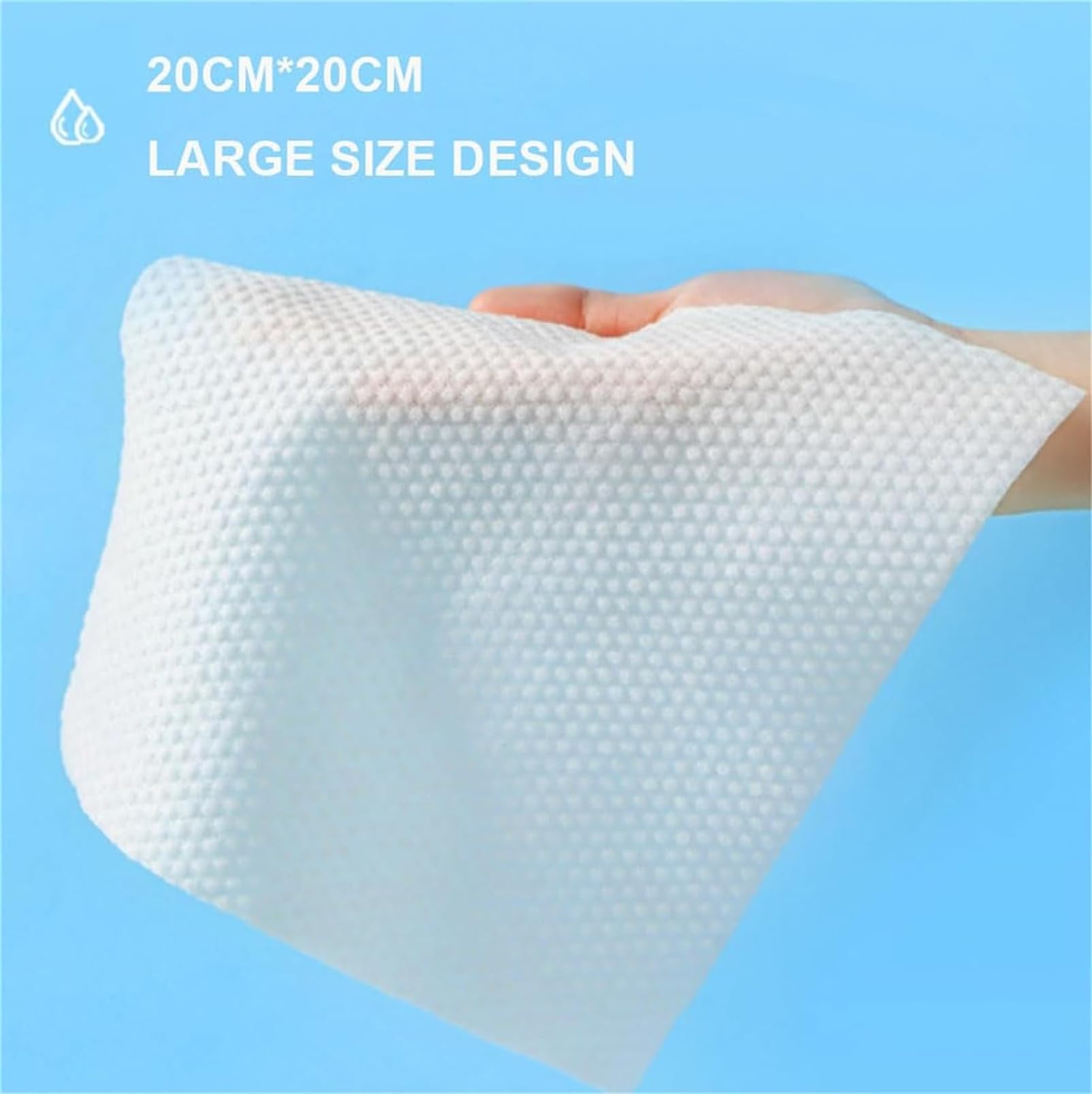 Slobrew Disposable Face Towels - 50 Count Super Absorbent Paper Towels for Daily Facial Care | Extra Thick & Ultra Soft | Multi-Purpose Dry & Wet Use (2 Pack) - Perfect for Skincare, Makeup Removal, Baby Wipes & Travel Essentials
