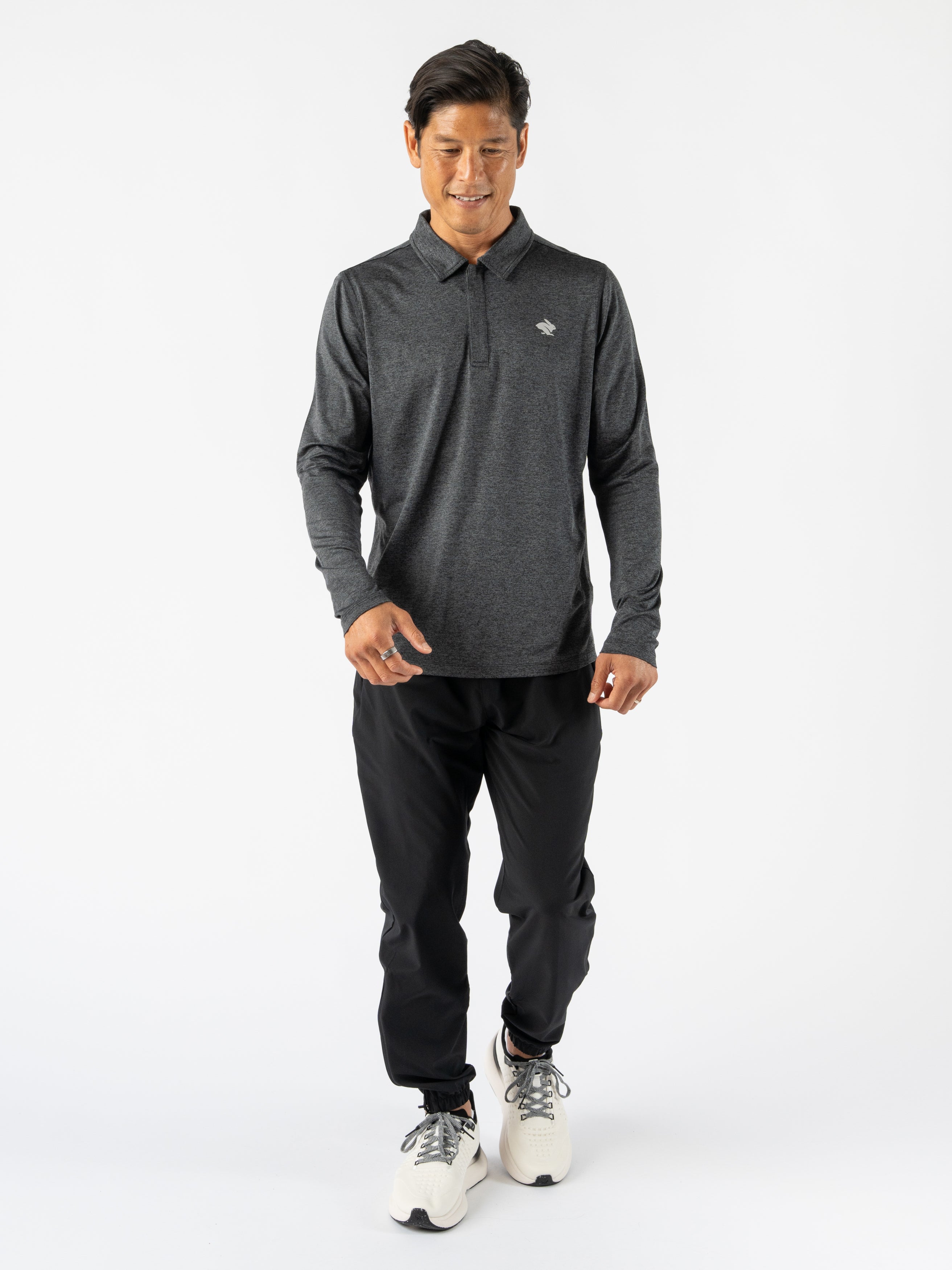 Men's Easy Polo Long Sleeve Shirt - Comfortable Casual Wear for Work, Golf & Everyday Outfits