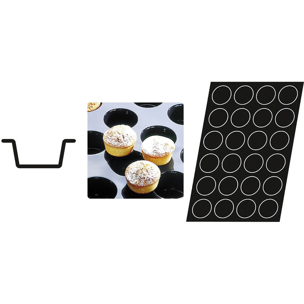 Matfer Bourgeat Silicone Flexipan Mini Muffin Pan - 40 Cups Non-Stick Baking Mold (336023) | Perfect for Homemade Muffins, Cupcakes & Desserts | Dishwasher Safe & Oven Safe Up to 480°F