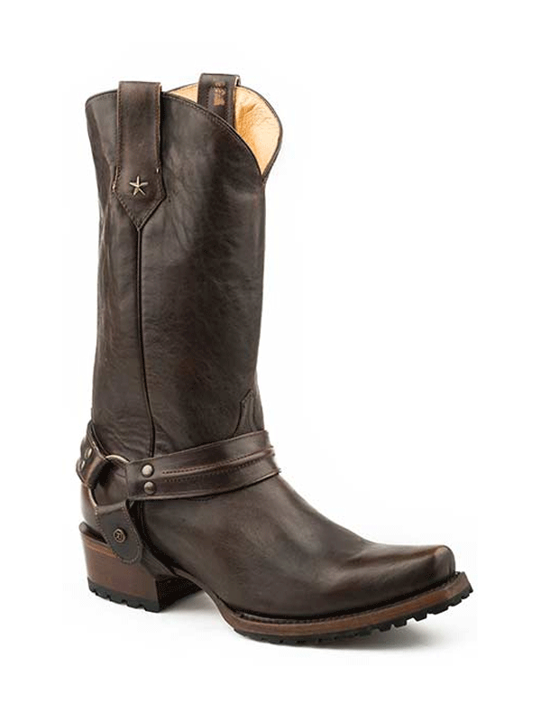 Roper Men's Plain Ole Harness Lug Boots - Brown Leather Work Boots for Cowboy, Ranch & Outdoor Activities - Durable Comfort for Riding, Hiking & Farming