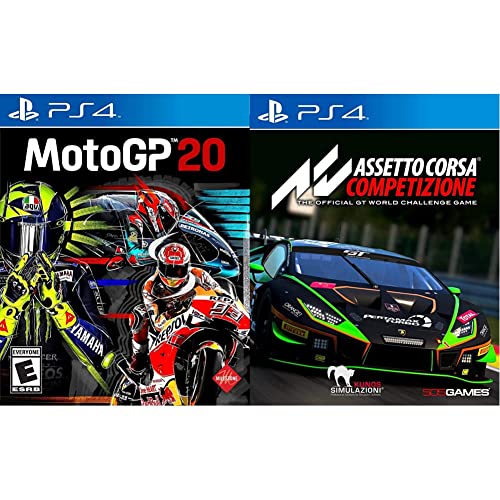 MotoGP 20 & Assetto Corsa Competizione - PlayStation 4 Racing Games Bundle | Realistic Motorcycle & GT3 Simulation for PS4 | Perfect for Racing Enthusiasts & Gaming Nights