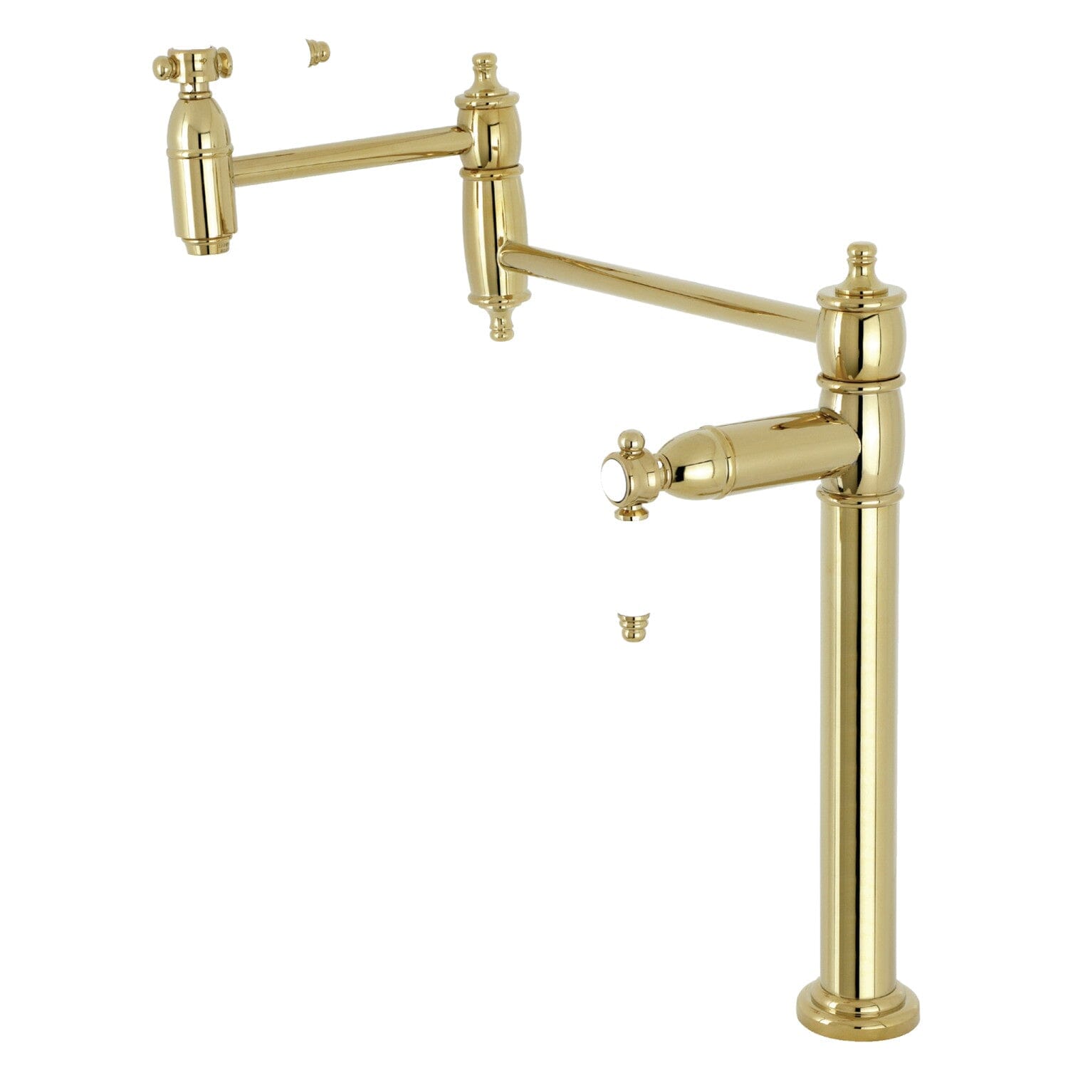 Bel Air Single Hole Deck Mount Pot Filler - Stainless Steel Kitchen Faucet for Stove & Cooktop - Perfect for Filling Large Pots & Pans While Cooking