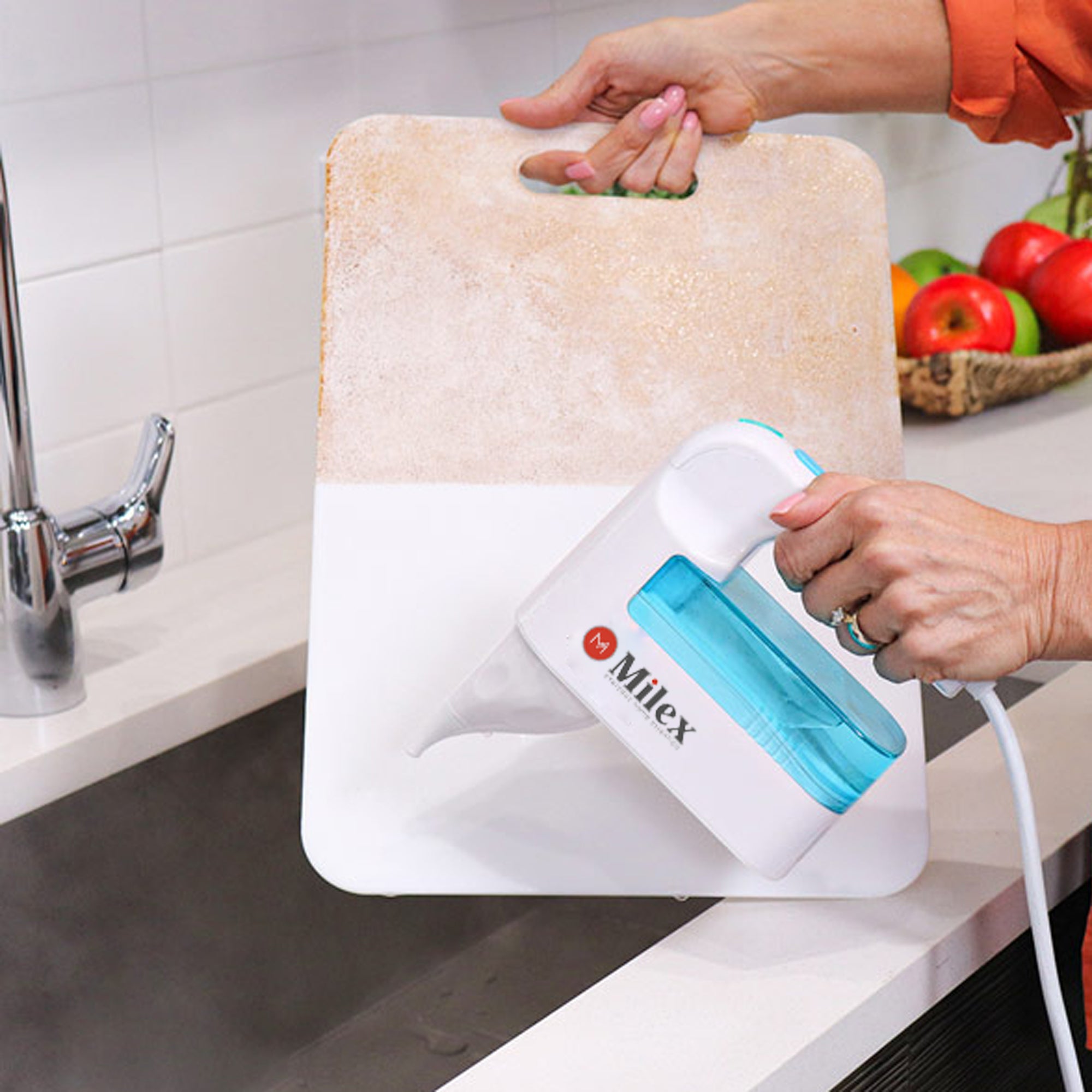 Milex Go Steamer - Portable Handheld Garment Steamer for Clothes, Wrinkles & Fabrics | Quick & Easy Wrinkle Remover for Travel, Home & Office Use