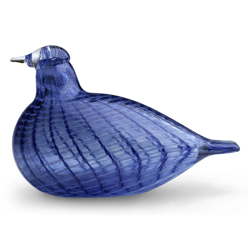 Iittala Birds of Toikka Hand-Blown Glass Blue Bird Figurine - Elegant Home Decor & Gift for Collectors | Perfect for Shelf Display, Table Centerpiece & Scandinavian Interior Design