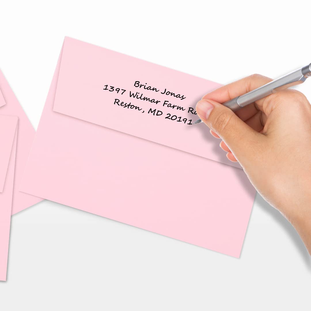 LUXPAPER A7 Invitation Envelopes 5x7 Cards - 80 lb Candy Pink Printable Envelopes with Peel & Press Seal (1000 Pack, 5.25