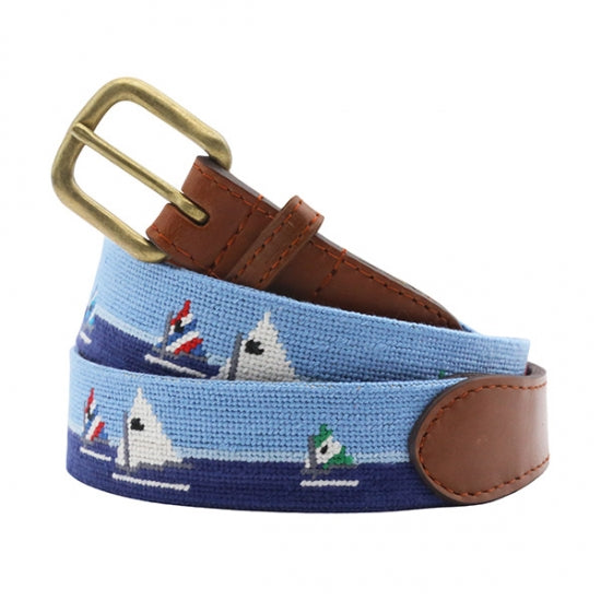 Needlepoint Belt for Men - Classic Day Sailor Design | Perfect for Casual Wear, Nautical Events & Gifts