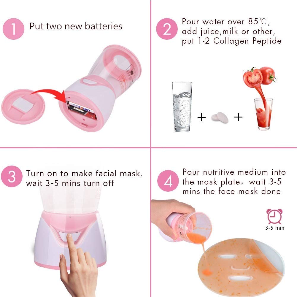 Mini DIY Face Mask Maker Machine for Homemade Natural Fruit & Vegetable Facial Masks - Perfect for Spa, Skincare & Relaxation at Home