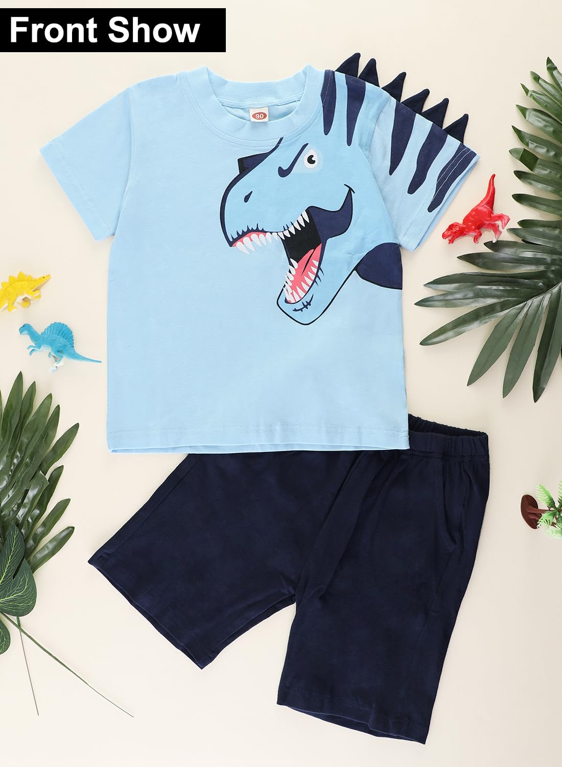 Dinosaur Summer Outfits for Toddler Boys - Cute Baby Clothes Set with Shirt & Shorts with Pocket - Perfect for Playtime, Daycare & Outdoor Adventures