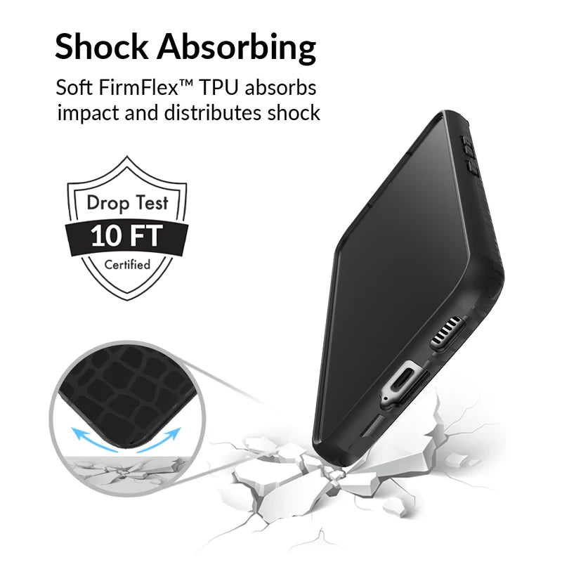 Samsung Galaxy Phone Case - Durable Black Crocodile Pattern Cover with Shockproof Protection - Perfect for Work, Travel, and Everyday Use